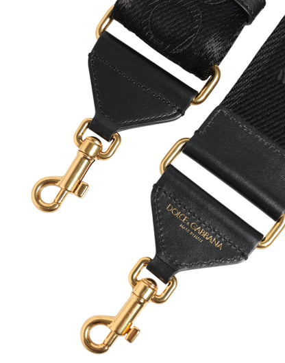 Dolce &amp; Gabbana Black Solid Viscose Bag Shoulder Strap