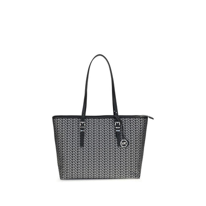 Michael Kors Quinn stor jacquardväska med logotyp