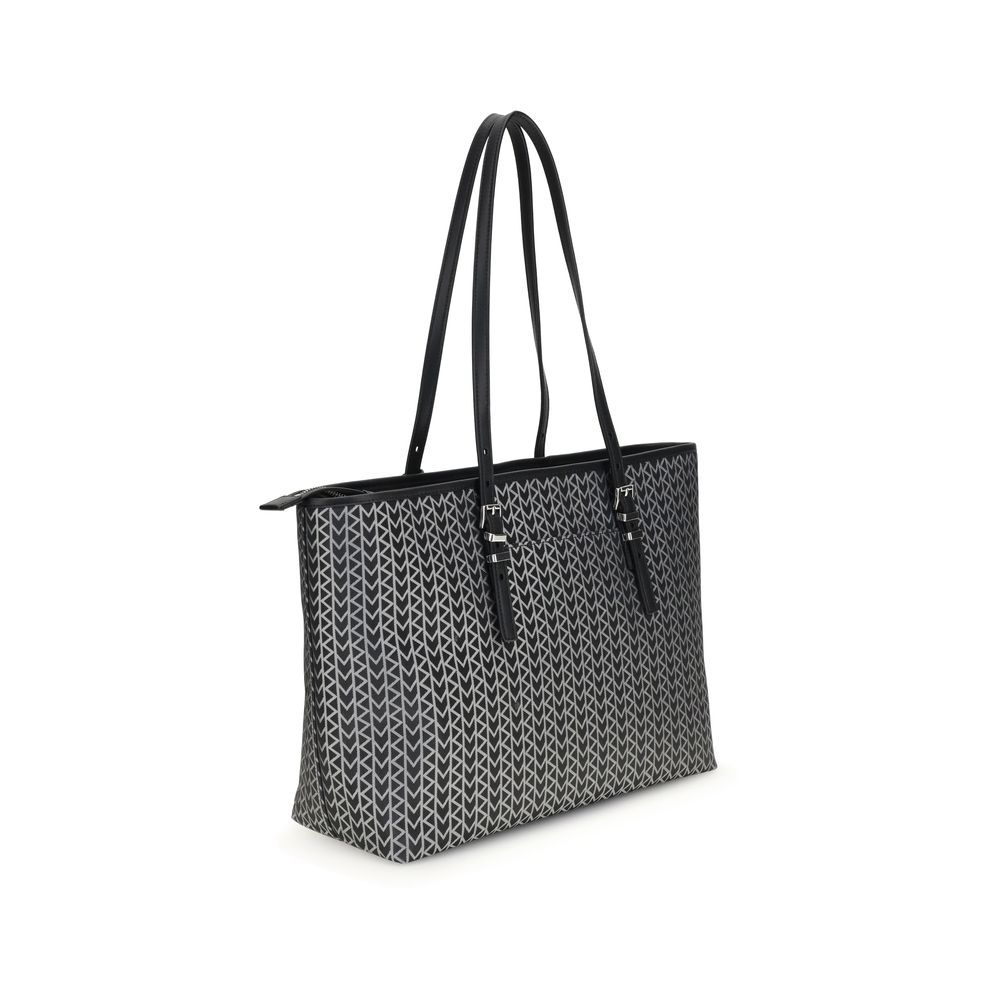 Michael Kors Quinn stor jacquardväska med logotyp