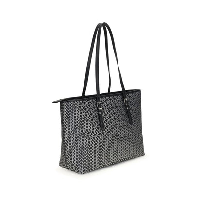 Michael Kors Quinn stor jacquardväska med logotyp