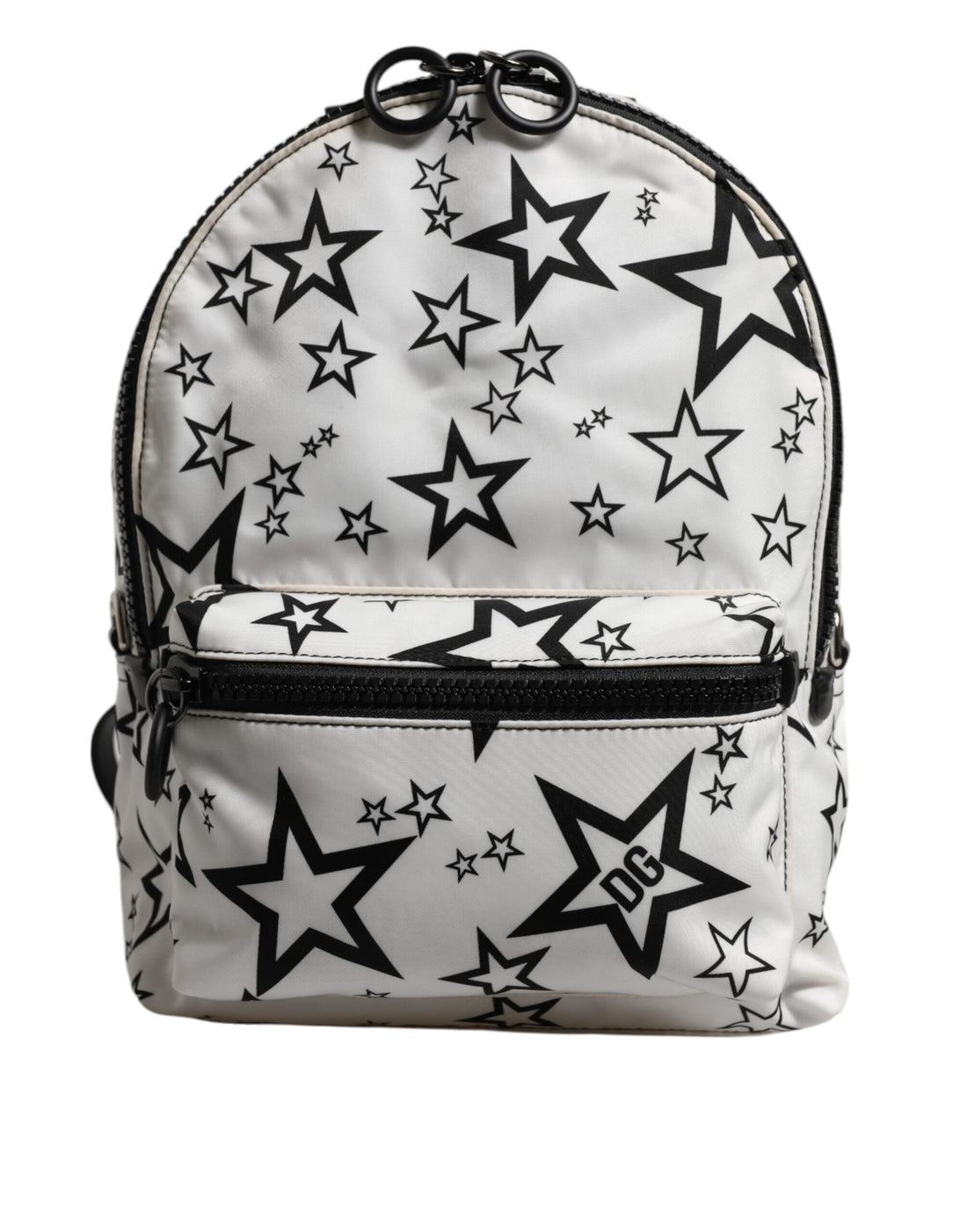 Dolce &amp;amp; Gabbana Vit DG Stjärnmönster Nylon Reseryggsäck