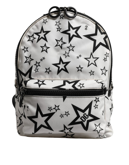 Dolce &amp;amp; Gabbana Vit DG Stjärnmönster Nylon Reseryggsäck
