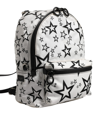 Dolce &amp;amp; Gabbana Vit DG Stjärnmönster Nylon Reseryggsäck