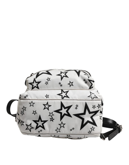 Dolce &amp;amp; Gabbana Vit DG Stjärnmönster Nylon Reseryggsäck