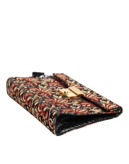 Dolce &amp; Gabbana Multicolor Jacquard Floral Document Briefcase Bag