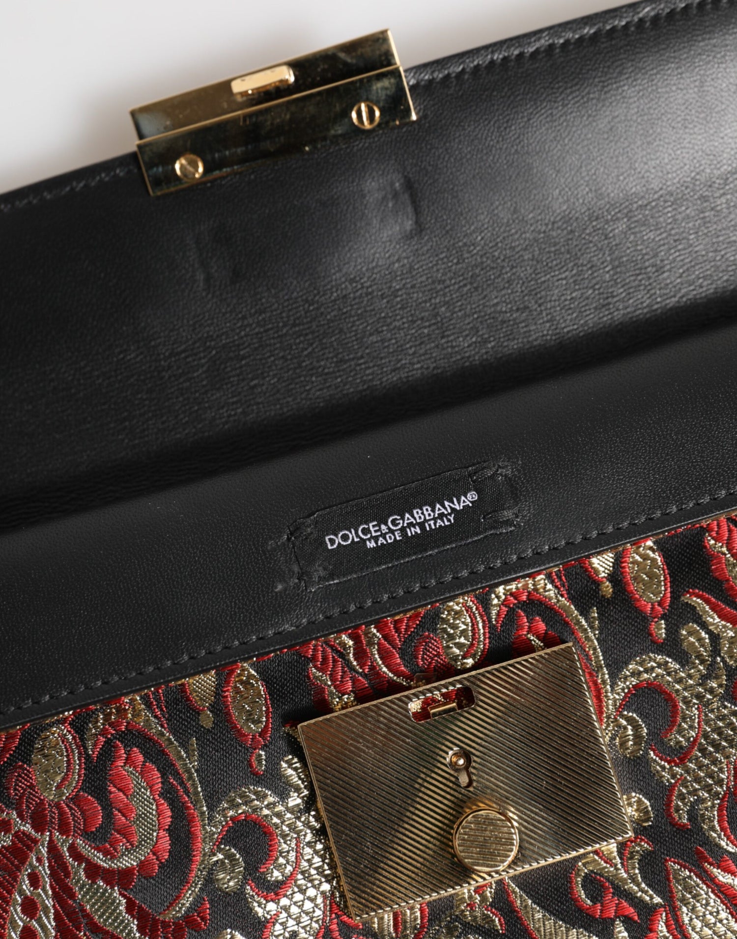 Dolce &amp; Gabbana Multicolor Jacquard Floral Document Briefcase Bag