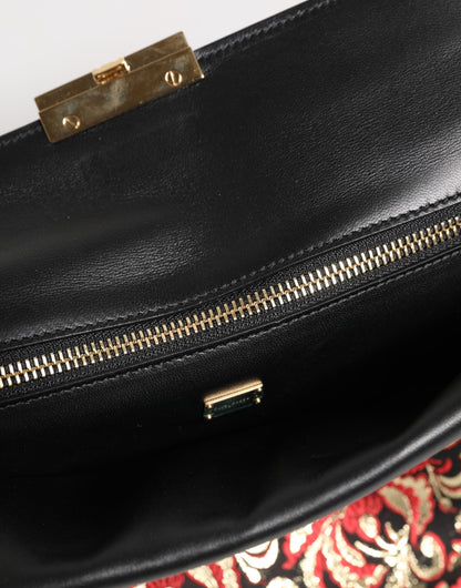 Dolce &amp; Gabbana Multicolor Jacquard Floral Document Briefcase Bag