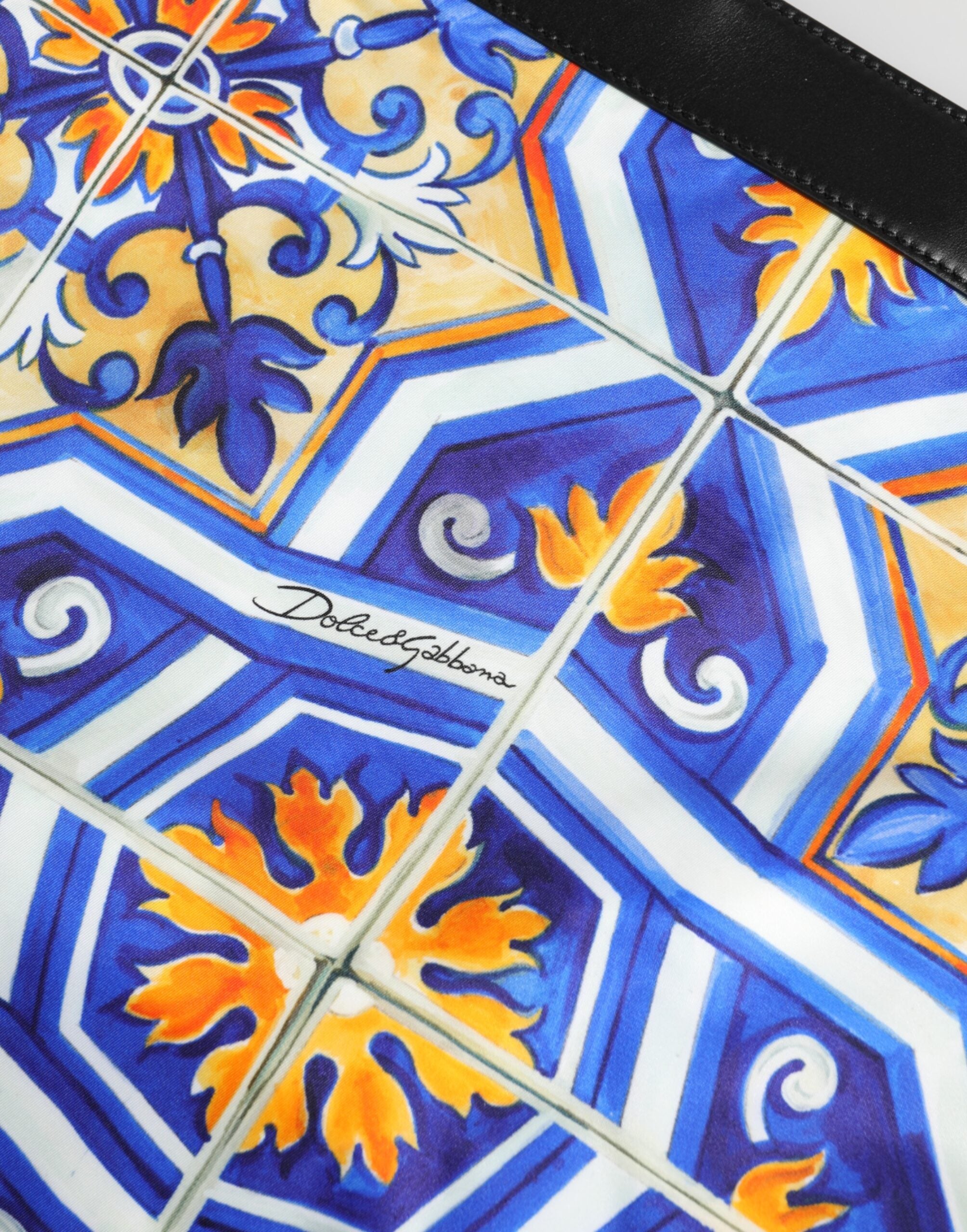 Dolce &amp; Gabbana Multicolor Maiolica Print Tote Shoulder Strap Bag