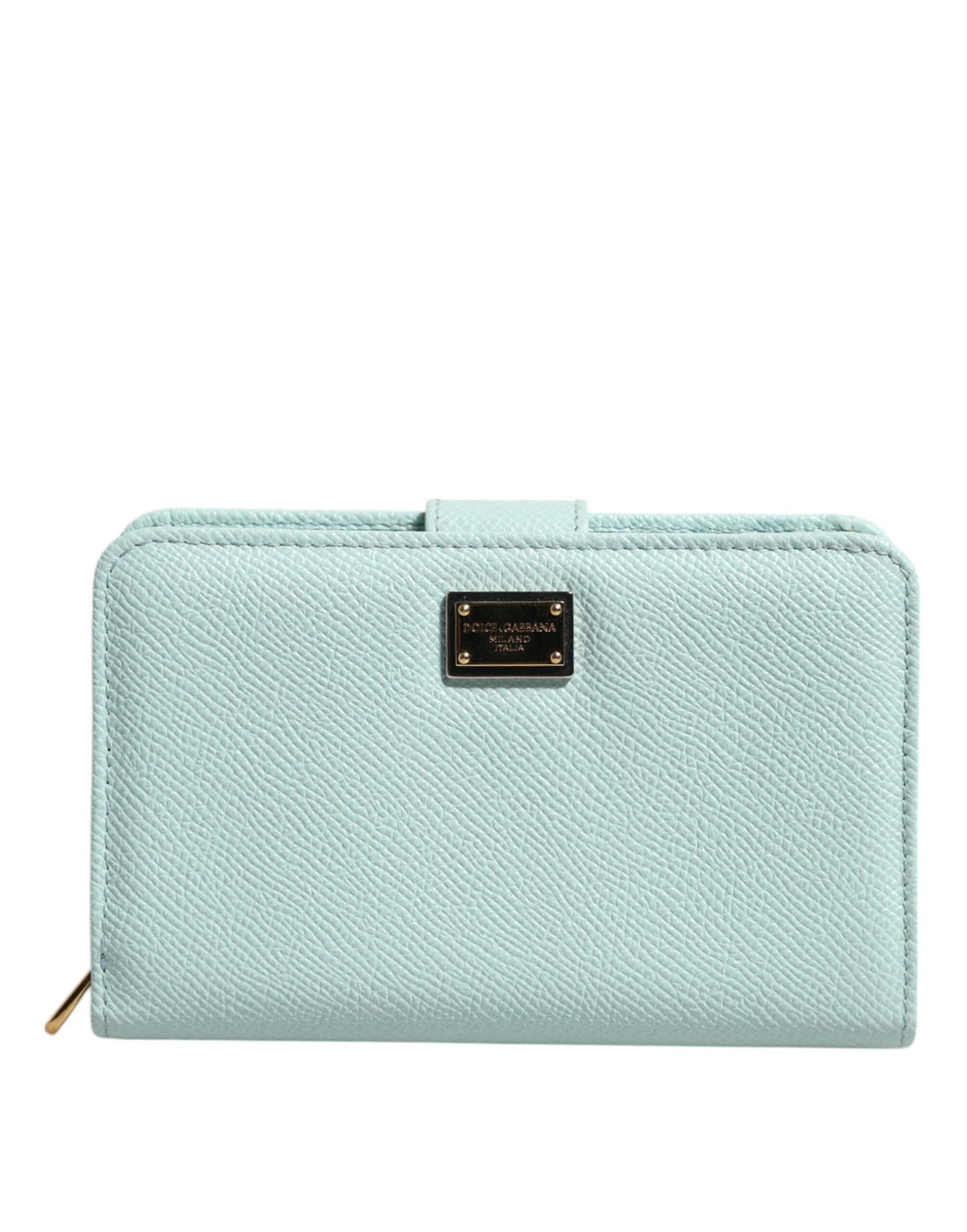Dolce &amp;amp; Gabbana Mintgrön Läder Bifold Continental Clutch Plånbok