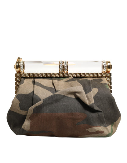 Dolce &amp; Gabbana Multicolor Sicily Medium Camouflage Shoulder Strap Bag