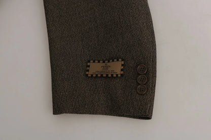 Dolce &amp; Gabbana Brown Single Breasted Wool Suit