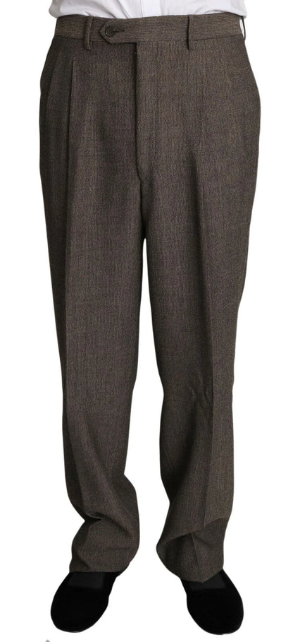 Dolce &amp; Gabbana Brown Single Breasted Wool Suit