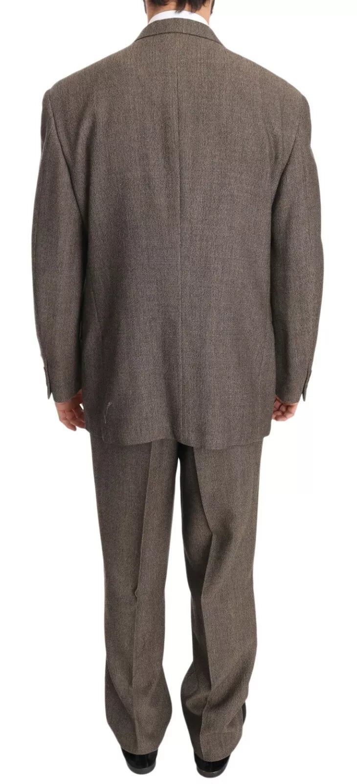 Dolce &amp; Gabbana Brown Single Breasted Wool Suit