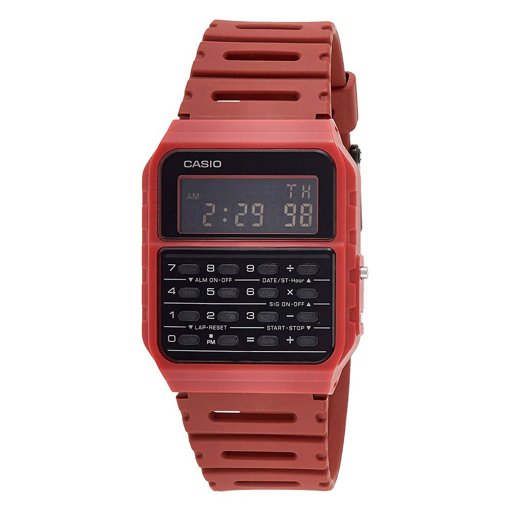 Casio röd hartsklocka