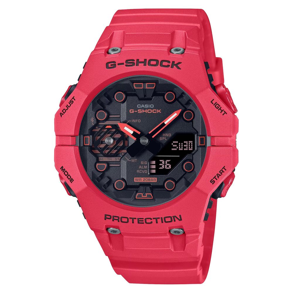 Casio röd hartsklocka