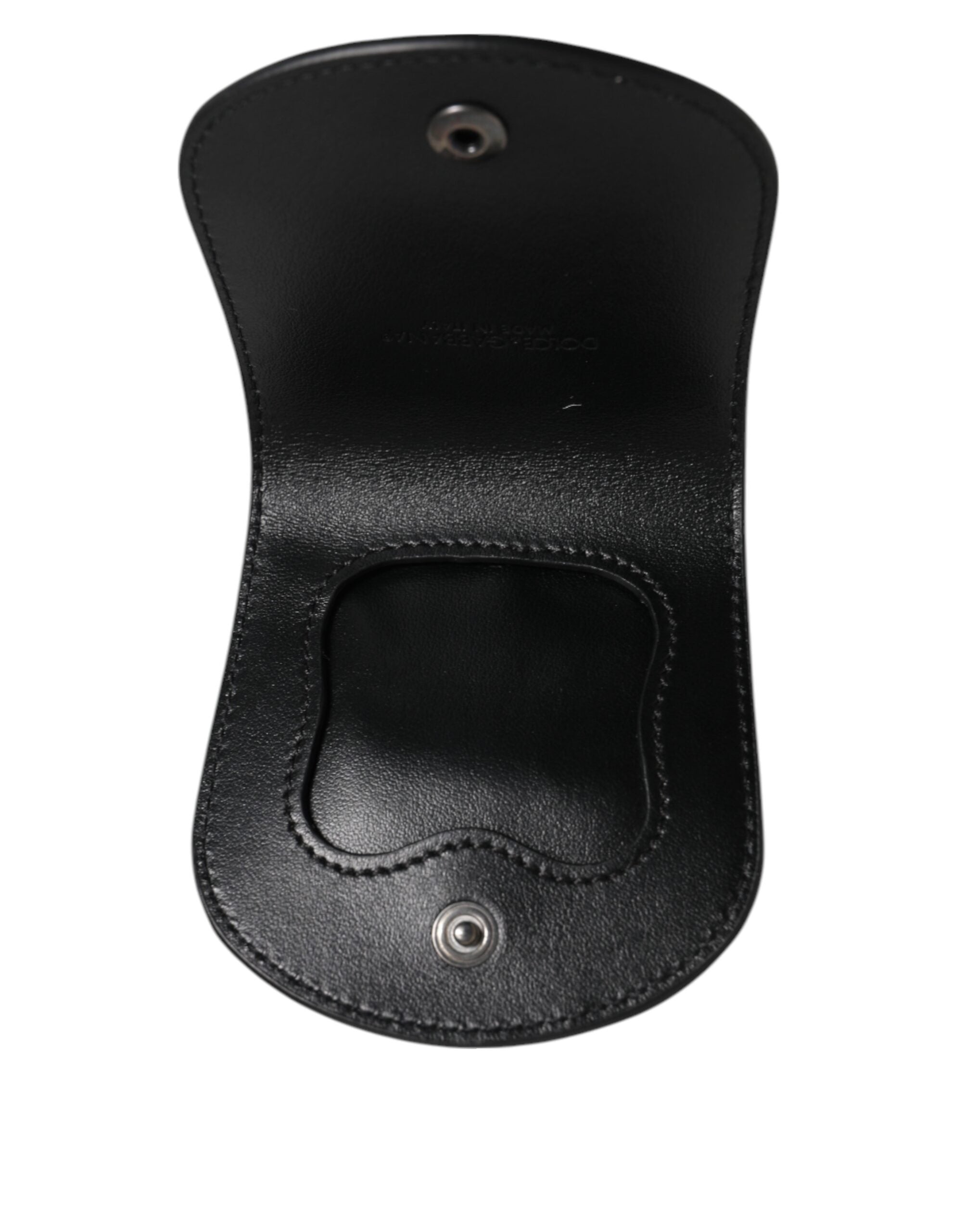 Dolce &amp; Gabbana Black Exotic Skin Coin Condom Case Holder Pocket Wallet