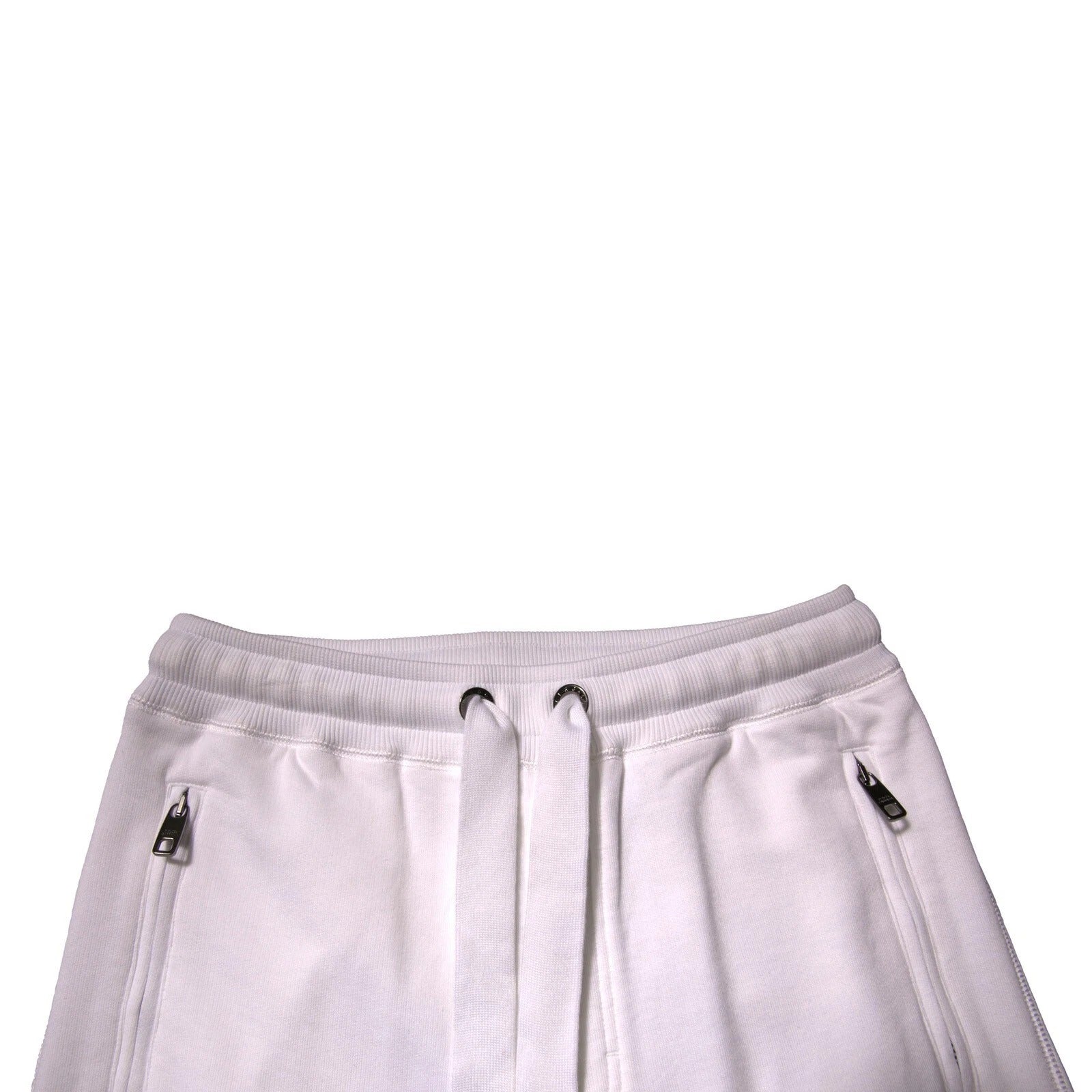 Dolce &amp; Gabbana White Logo Tape Jogger Cotton Sweatpant Pants