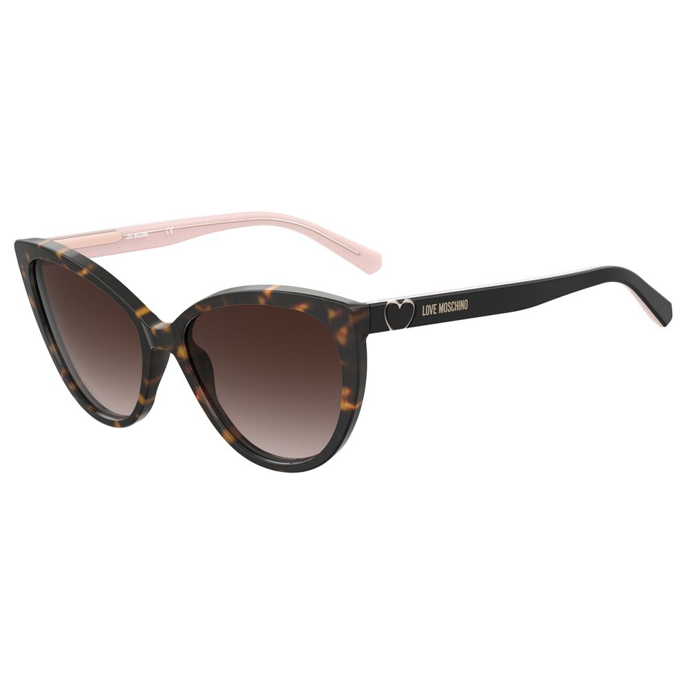 Love Moschino bruna acetatsolglasögon