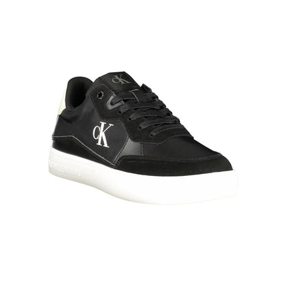 Calvin Klein svarta lädersneakers för män