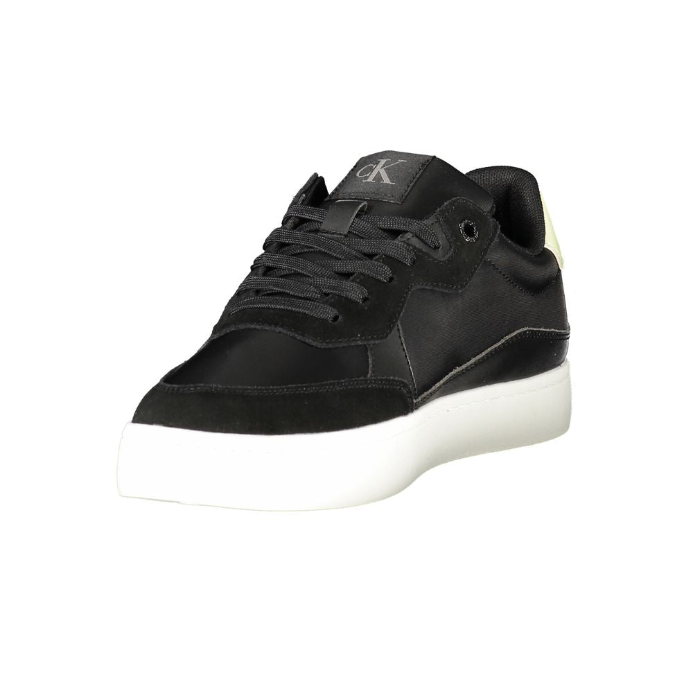Calvin Klein svarta lädersneakers för män