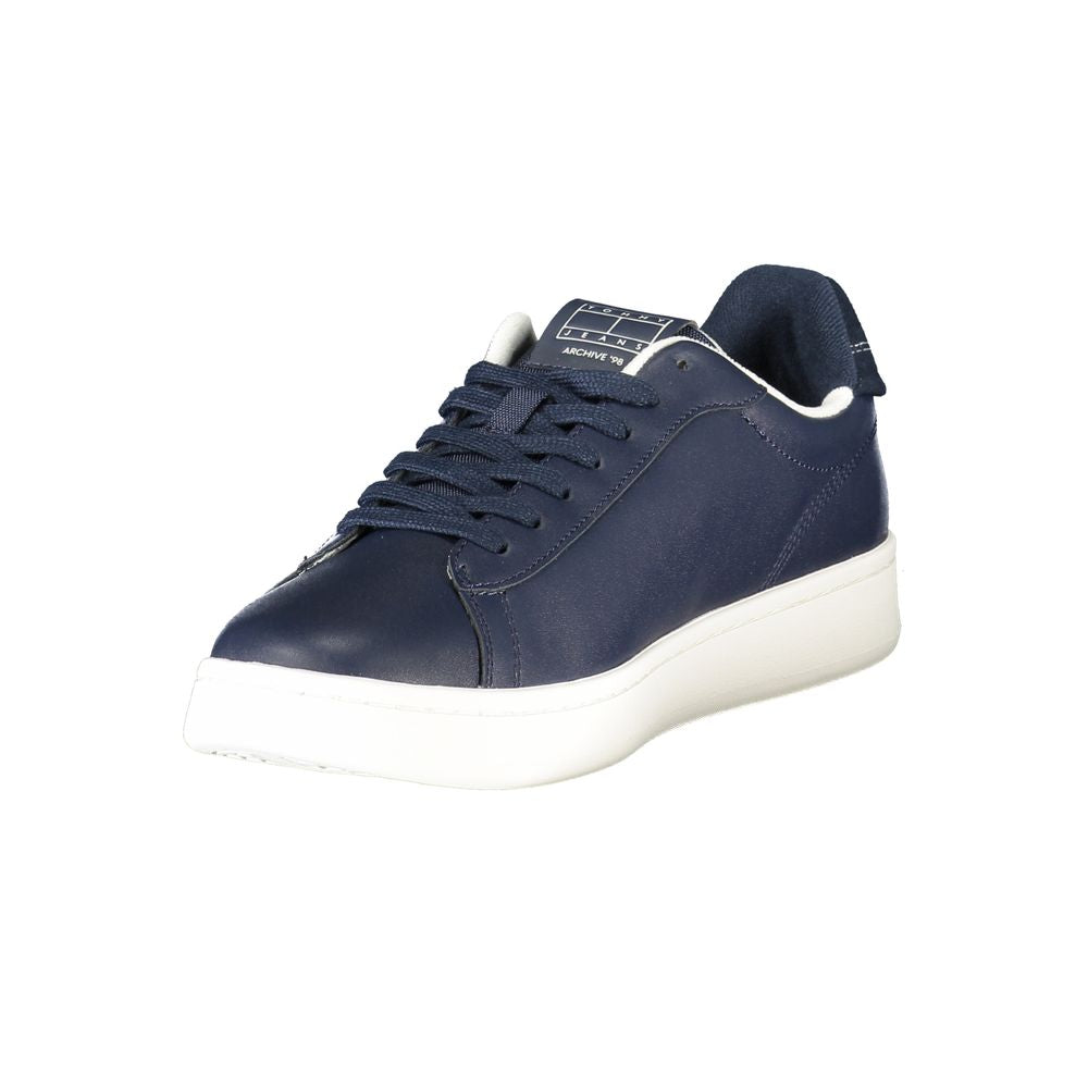 Tommy Hilfiger Blå Läder Herr Sneaker