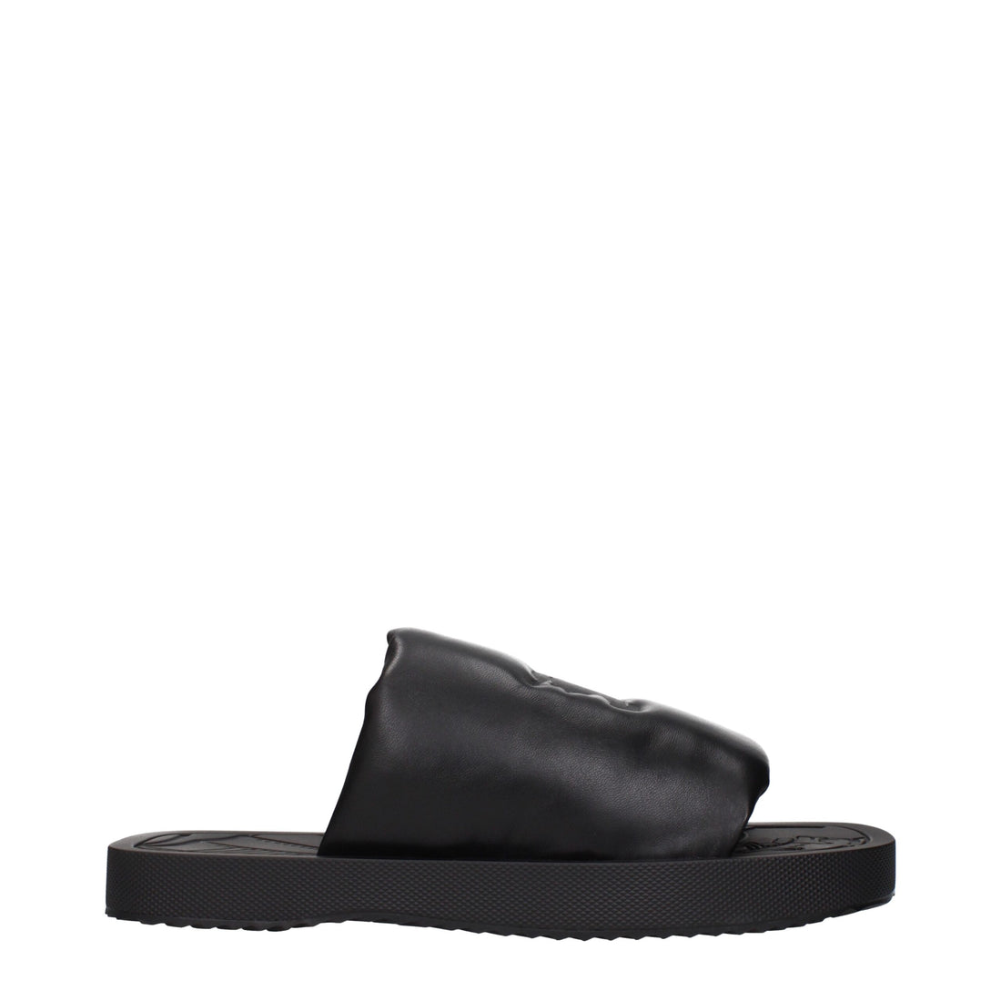 Burberry svarta lädertofflor och sandaler