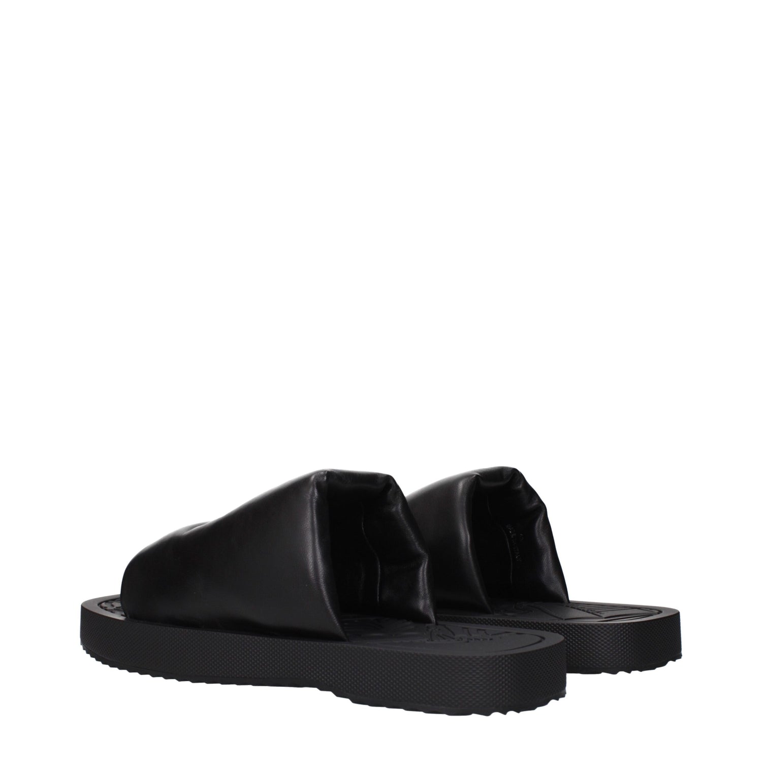 Burberry svarta lädertofflor och sandaler