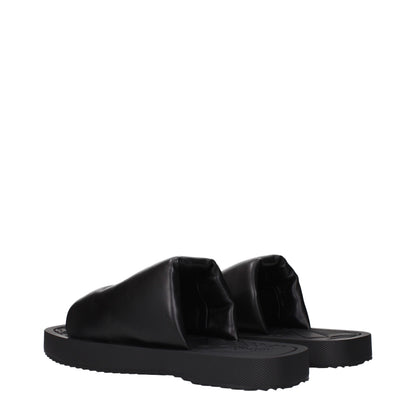 Burberry svarta lädertofflor och sandaler