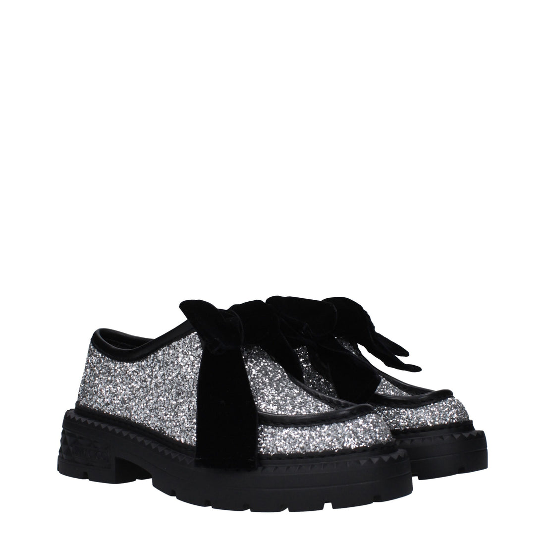 Jimmy Choo Gray Plastic Slip-On Loafers