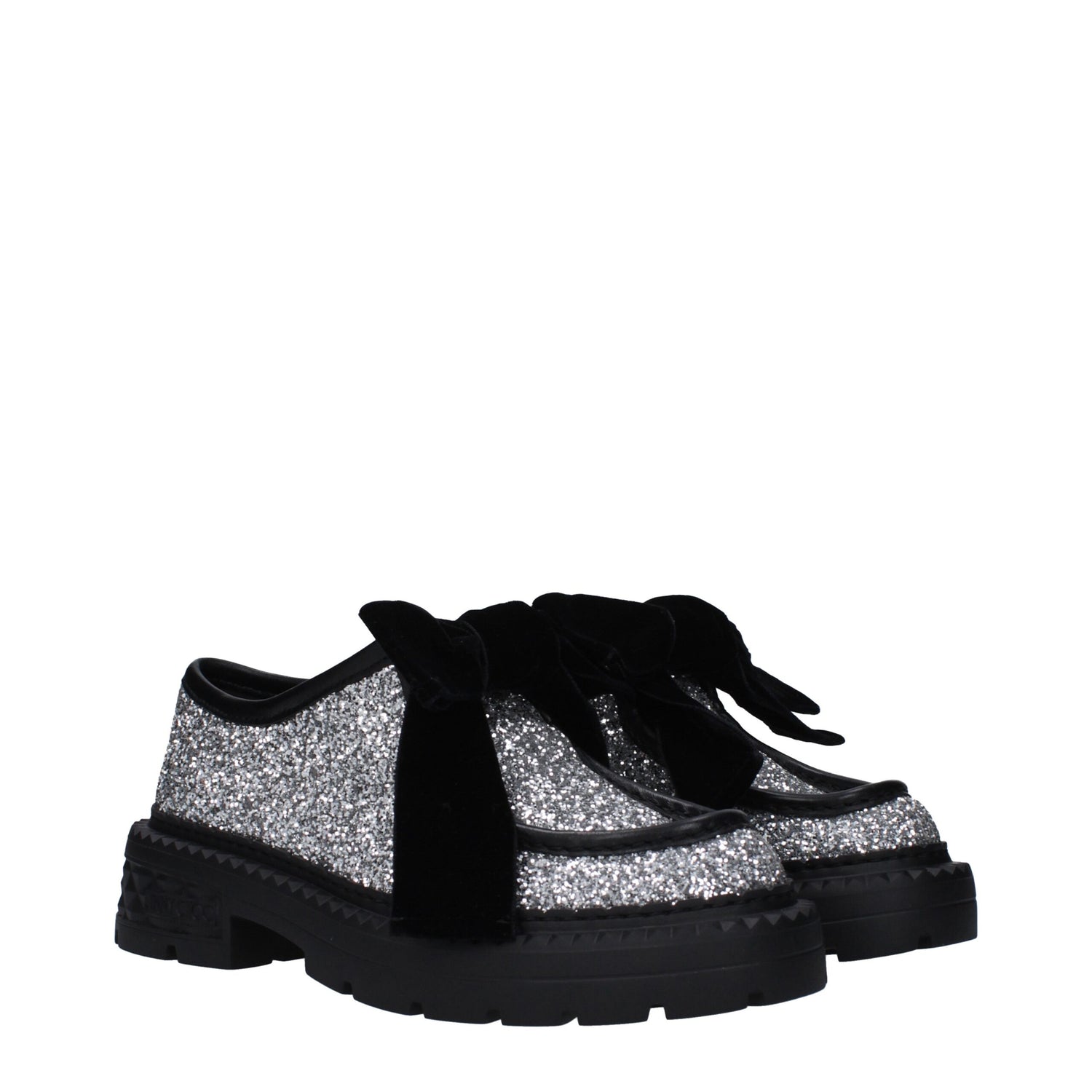 Jimmy Choo Gray Plastic Slip-On Loafers