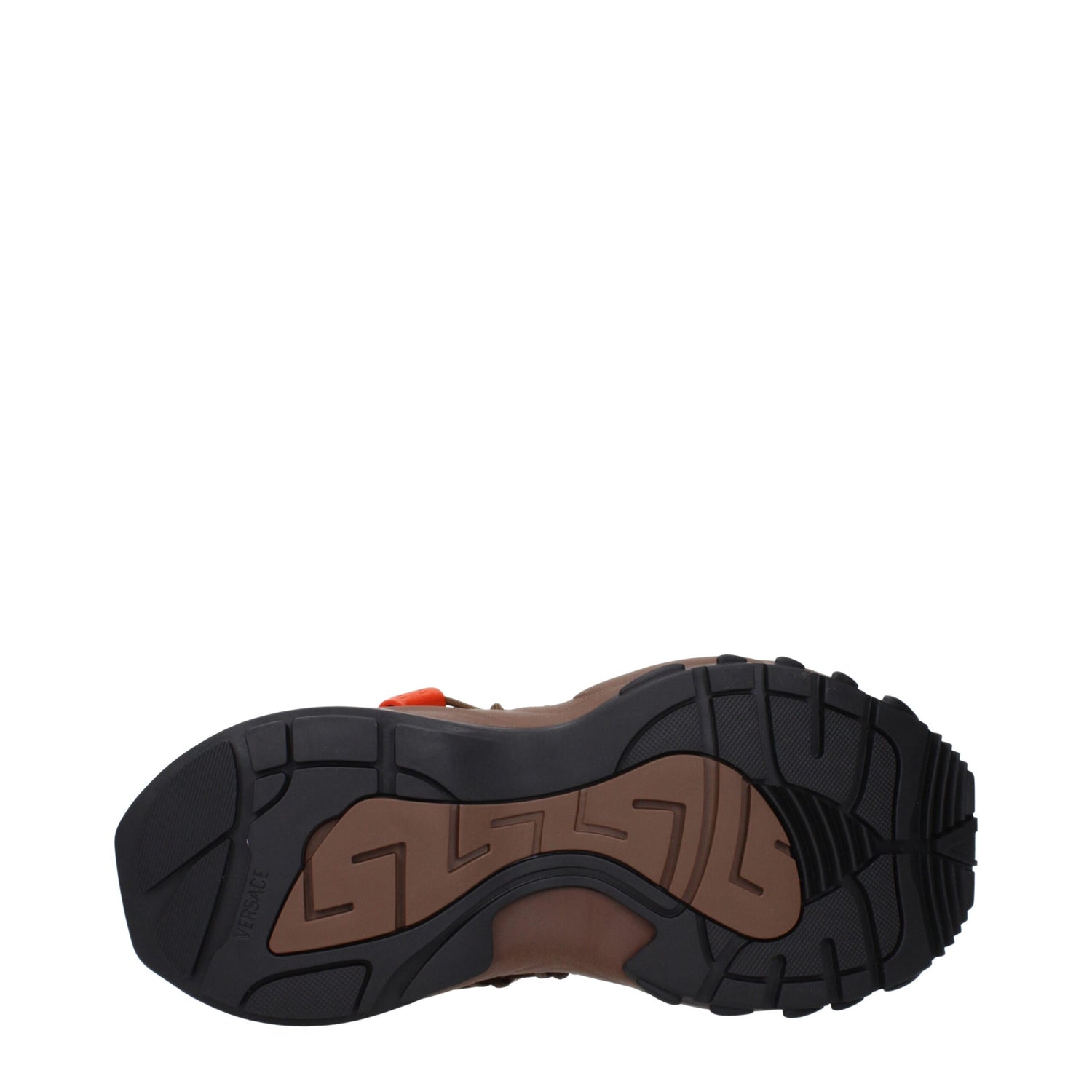 Versace Brown Fabric Athletic Sneakers