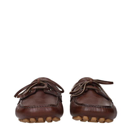 Valentino Garavani bruna läderloafers