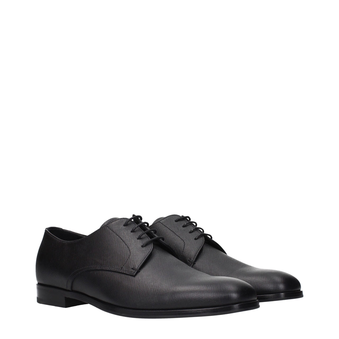 Prada svarta oxfords och derbyskor i läder