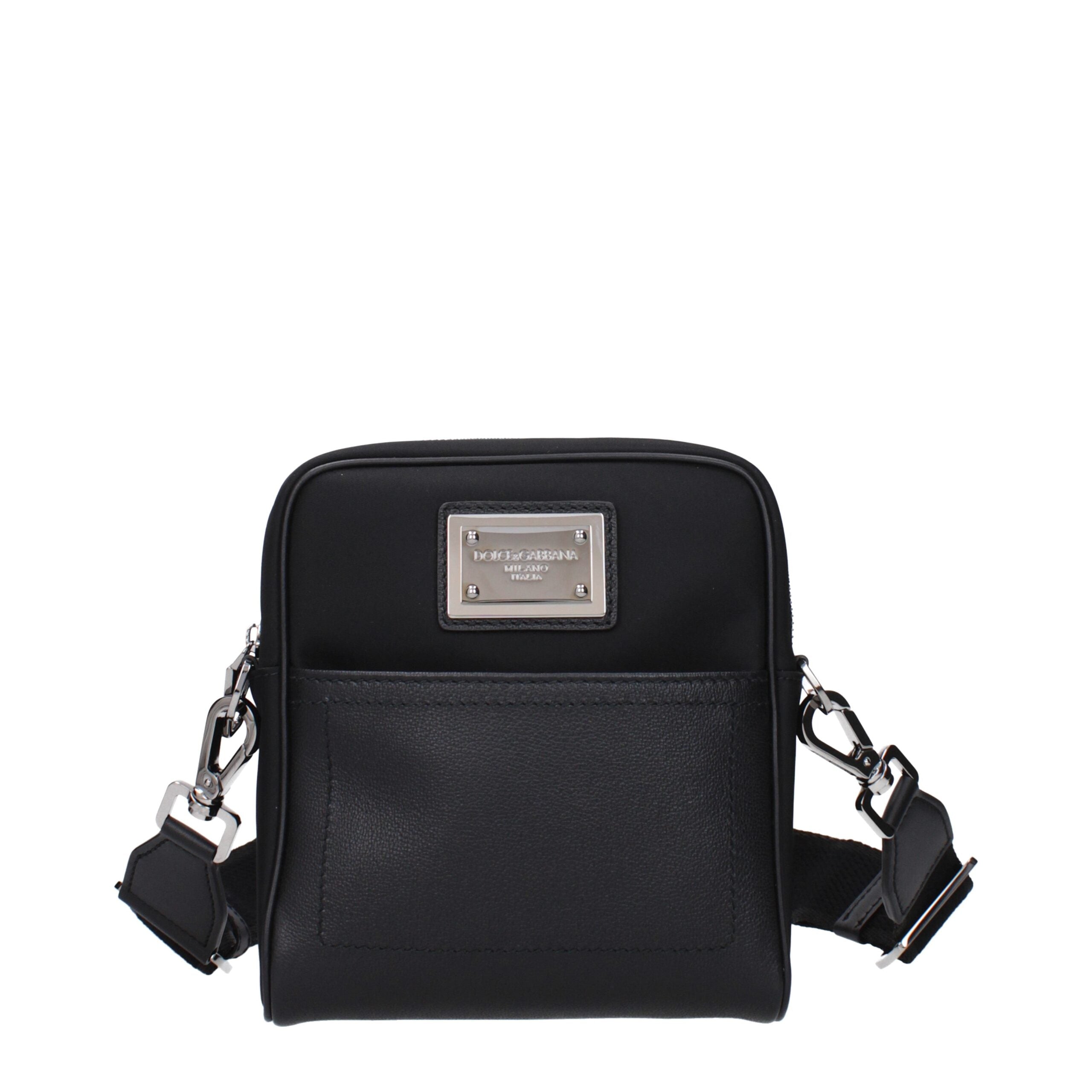 Dolce &amp;amp; Gabbana svarta tygaxelväskor