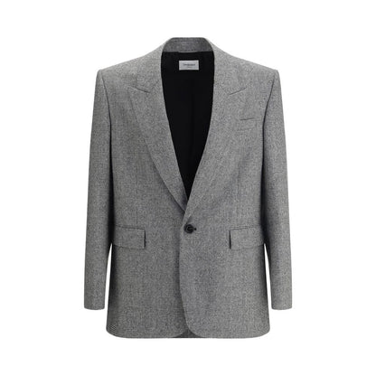 Saint Laurent Prince de Galles blazer i ullflanell