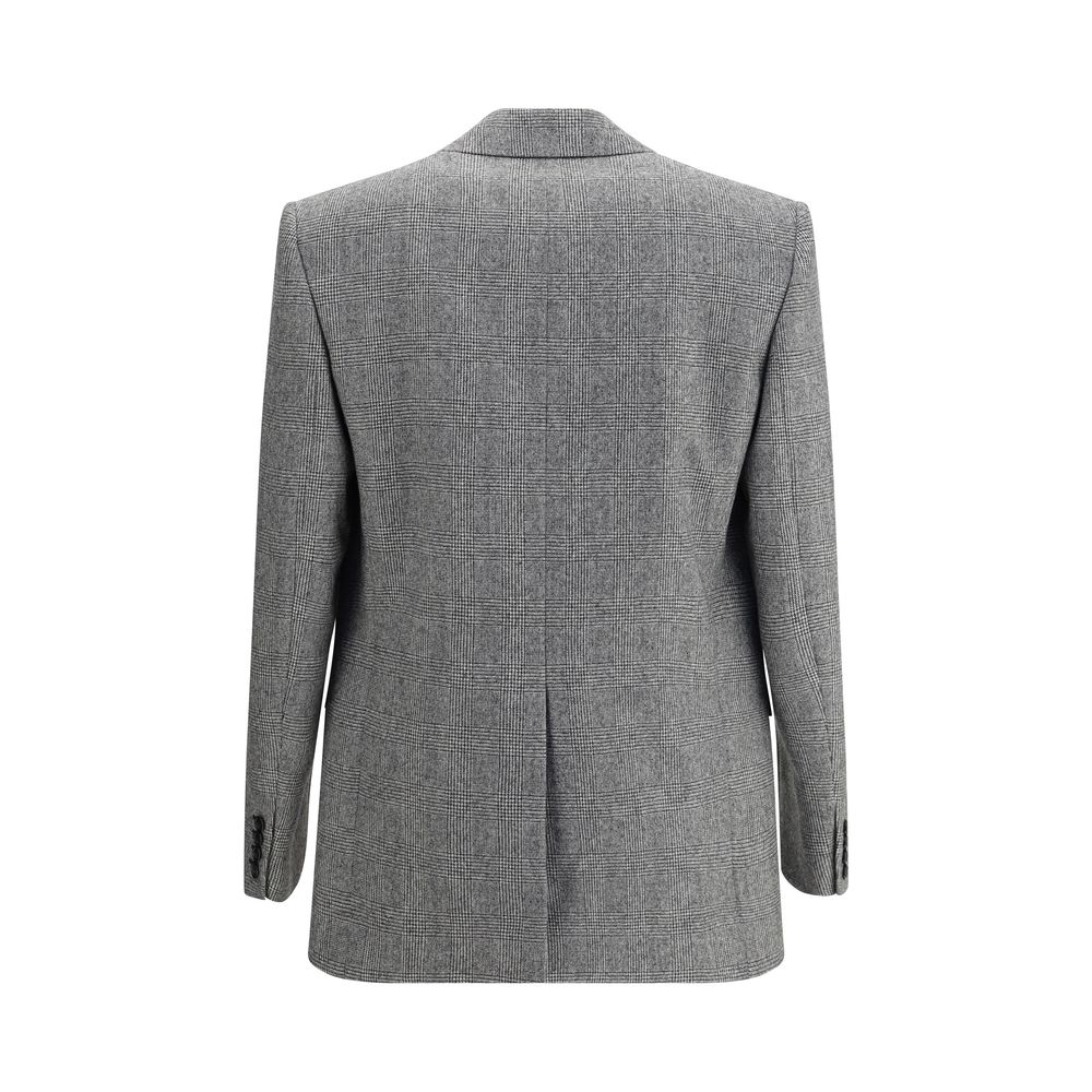 Saint Laurent Prince de Galles blazer i ullflanell
