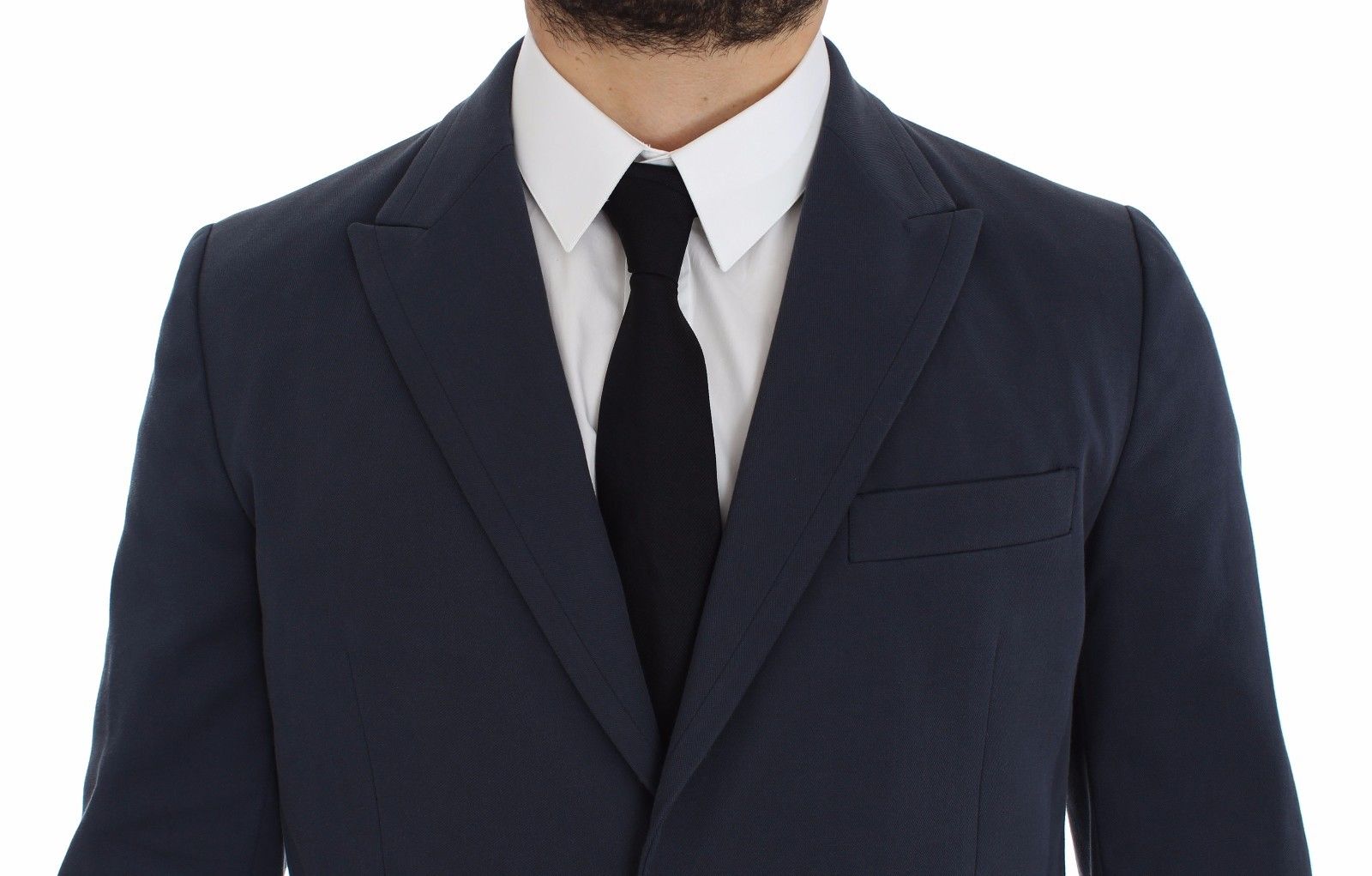 Dolce &amp; Gabbana Blue Cotton Stretch Casual Blazer