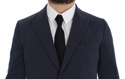 Dolce &amp; Gabbana Blue Cotton Stretch Casual Blazer