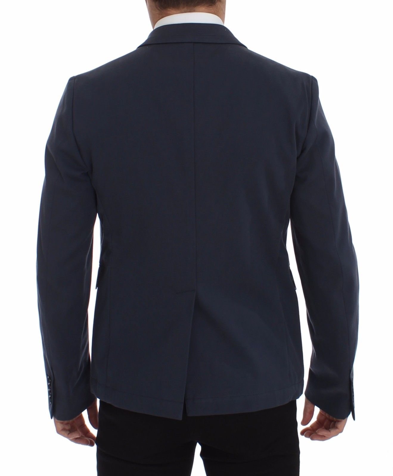 Dolce &amp; Gabbana Blue Cotton Stretch Casual Blazer