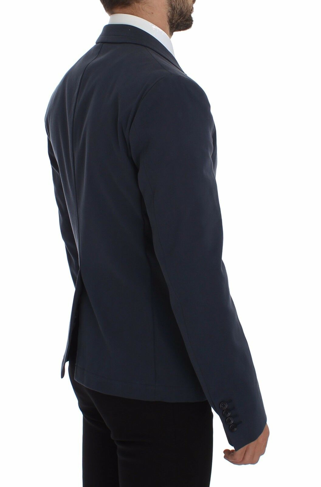 Dolce &amp; Gabbana Blue Cotton Stretch Casual Blazer
