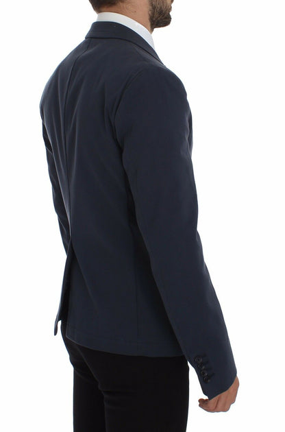 Dolce &amp; Gabbana Blue Cotton Stretch Casual Blazer