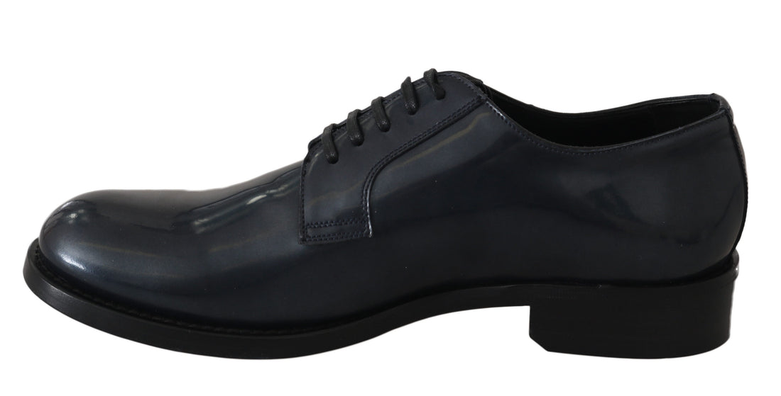 Dolce &amp;amp; Gabbana Blå Läder Derby Dress Formella Skor