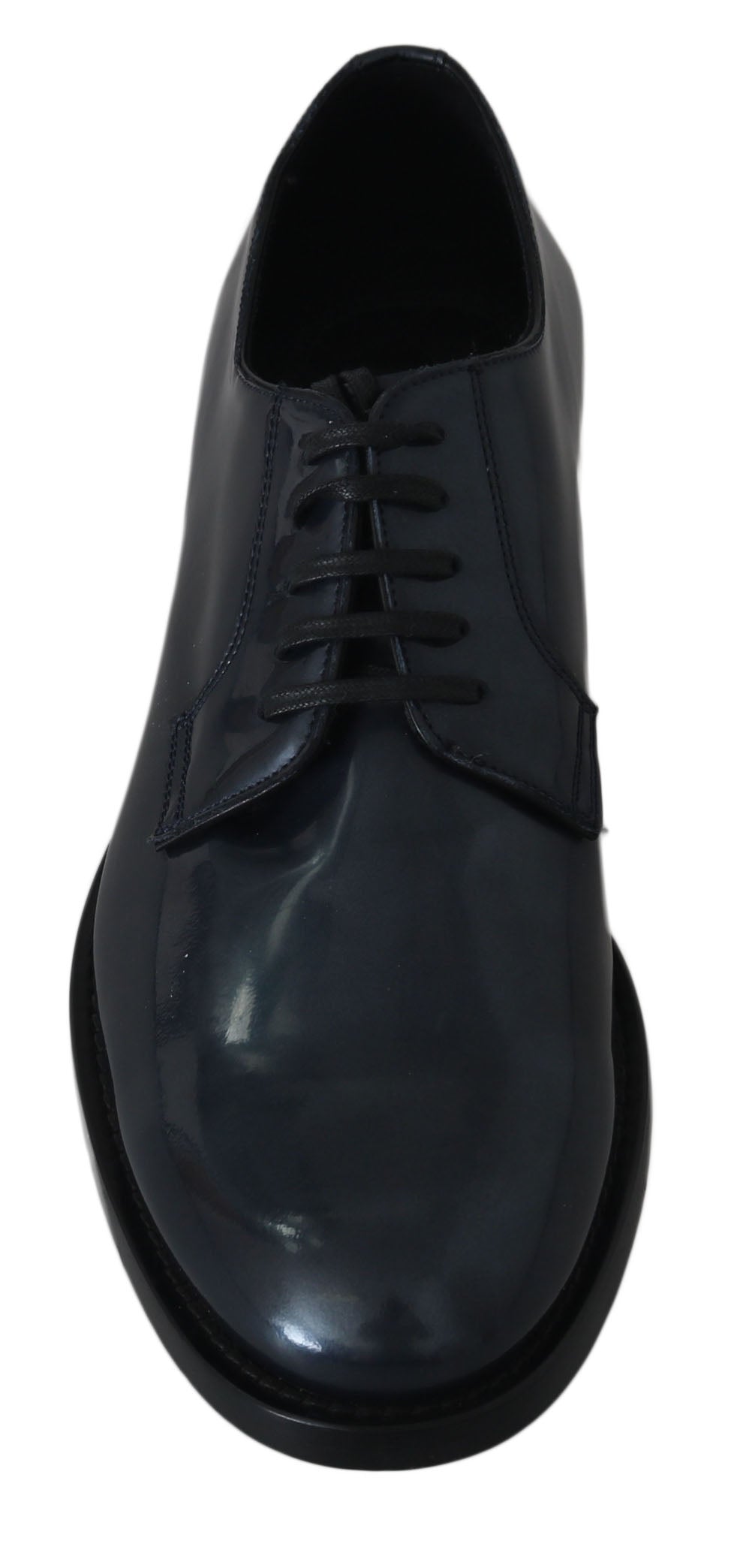 Dolce &amp; Gabbana Blue Leather Derby Dress Formal Shoes