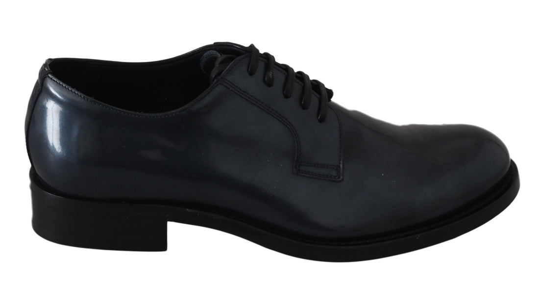 Dolce &amp;amp; Gabbana Blå Läder Derby Dress Formella Skor